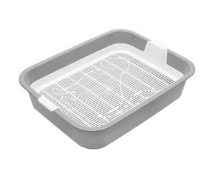 4BIG.fun Cat Litter Tray for Kittens Cats Babies Rabbits Guinea Pigs First Tray for Small Animal Cages Cat Litter Tray Small Toliette for Boys Cats Toilet Tray with Cleaning Strainer