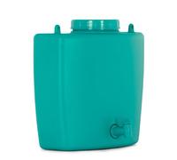 4BIG.fun Turquoise Garden Shed Water Dispenser, 9 Liters, Plastic, Wall Mounted, Includes Tap and Screws