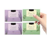 4boxes Oil Absorbing Tissues for Face, Flax Pulp, Portable Control