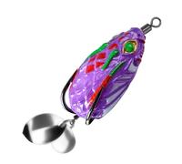 4cm 5.8g Rey Frog Crankbait Lures PVC Fishing Lures Double Hook Black Fish Frog Bait Multiple Colors Long Cast Frog Bait