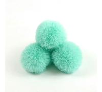 4cm/5cm Multicolor Soft Pom Pom Ball with Rubber Band, DIY Handmade Craft Materials for Clothing Scarf, 10pcs
