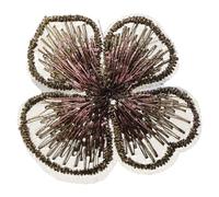 4cm Mesh Embroidery Flower Accessories Solid Color Lace Gauze Floral 10pcs for Bows Center Clothes Patch(Color-10)