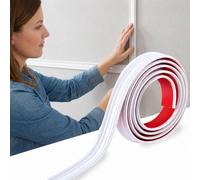 4cm x 3m Peel and Stick Moulding Trim, Flexible TPE Dado Rail Self Adhesive - White 3D Wall Trim Panel for Wall Paneling Protection, Mirror Frame & DIY Home Decor, 9.84ft X 1.58in