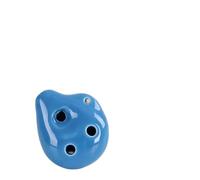 4color Ocarina 6hole Colorful C Key Beginner Ceramic Pendant(Sky Blue)