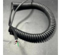 4Cores PUR Spring Spiral Shielded Telescopic Cable - 1 Meter Stretchable Wire with 24AWG Stranded Copper Conductor(24AWG 0.2sqmm)