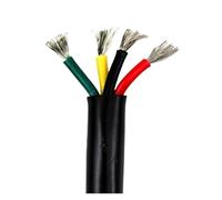 4Cores Silicon Rubber Jacket Cable Silicone Sheathed Wire Multi-core Soft Heat-resistant 18AWG 19AWG 20AWG(4C-Silicone 6m,22 AWG)