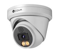 4COVR 12MP CCTV Camera PoE with Spotlight Color Night Vision, Wired Surveillance Dome IP Security Camera Outdoor, Smart AI Human/Vehicle Detection, Two-Way Talk, Up to 256GB microSD Card, ELY97KAAMA