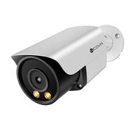 4COVR 6K PoE CCTV Camera Outdoor, 12MP UltraHD Wired Bullet Security IP Camera with Dual Lights Full-Color Night Vision, Two-Way Talk, AI Person/Vehicle Detection, Up to 256GB microSD Card, ELY37YXAMA