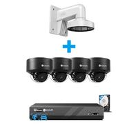 4COVR 8 Channel PoE Security Camera System, 4X 5MP Outdoor Vandal-proof Dome Cameras, 8MP NVR with 2TB HDD, ELY54AB5M0804 Bundle including 1X ELY-54 (Accessory)