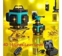 4D 16-Line Laser Level 360-Degree Green Self-Leveling Rotary Cross Measure