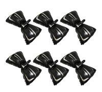 4D Black Bowtie Balloon Bow Tie Bowknot Mouse Party Decoration Happy Father's Day Supplies, 6 Pack Cute Mouse Bow Balloons For Dad Birthday Wedding Shower Bridal Baby Shower Gender Reveal Summer Party