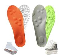 4D Breathable Memory Cotton Shoe Pad, Adult Universal Arch Support, Adjustable Design, Suitable for Sports and Leisure Shoes(Orange+Green,M10/W11)