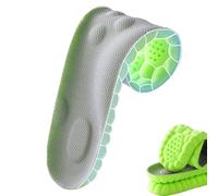 4D Breathable Memory Cotton Shoe Pad, Adult Universal Arch Support, Adjustable Design, Suitable for Sports and Leisure Shoes(1 Pair of Green,M11/W12)