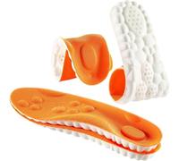 4D Breathable Memory Cotton Shoe Pad, Adult Universal Arch Support, Adjustable Design, Suitable for Sports and Leisure Shoes(1 Pair of Orange,M11/W12)