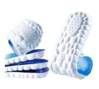 4D Breathable Memory Cotton Shoe Pad, Adult Universal Arch Support, Adjustable Design, Suitable for Sports and Leisure Shoes(2 Pairs of Blue,M10/W11)