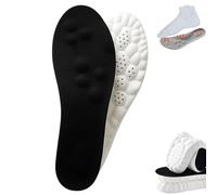 4D Breathable Memory Cotton Shoe Pad, Adult Universal Arch Support, Adjustable Design, Suitable for Sports and Leisure Shoes(1 Pair of Black,M12/W13)