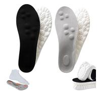 4D Breathable Memory Cotton Shoe Pad, Adult Universal Arch Support, Adjustable Design, Suitable for Sports and Leisure Shoes(Black+Gray,M9/W10)
