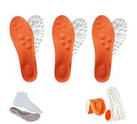 4D Breathable Memory Cotton Shoe Pad, Adult Universal Arch Support, Adjustable Design, Suitable for Sports and Leisure Shoes(3 Pairs of Orange,3Y-4Y)