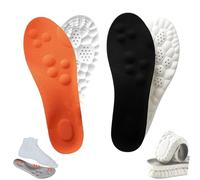4D Breathable Memory Cotton Shoe Pad, Adult Universal Arch Support, Adjustable Design, Suitable for Sports and Leisure Shoes(Orange+Black,M12/W13)