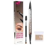 4D Brow Pen,Waterproof Fine Stroke Eyebrow Pen,Eyebrow Pencil (Black) | 2-in-1 Dual-Ended Eyebrow Pen,Precise Brush Create Wild Natural Hair-Like Brows,4D Ultra Fine Tip Long-Lasting Smudge-Proof