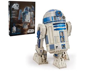 4D Build 6069817 R2-D2 Craft Cardboard, 201 Pieces, Star Wars Toy, Table Decoration, Building Toy, 3D Model Kit for Adults and Teenagers, Blue