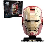 4D Build, Marvel Iron Man 3D Puzzle Model Kit with Stand 96 Pcs | Iron Man Helmet Desk Decor | Building Toys | 3D Puzzles for Adults & Teens 12+