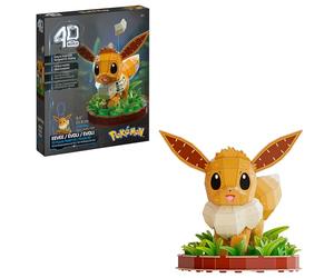 4D Build Pokémon Eevee 3D Puzzle Model Kit, Desk Décor, Shelf Display | 238 Premium EPS Foam Pieces, No Glue Or Tools Required, Build & Display Collectible Hobby Kit Gift For Fans Ages 12+
