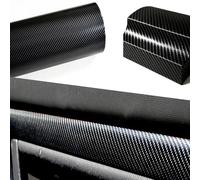 4D Carbon fibre Wrap Vinyl Car Sticker Satin Black Realistic Texture Self Adhesive Sheet Air Drain Cars Bikes Mugs Windows Home Decor DIY (4D carbon fibre vinyl wrap, 2m x 75cm)