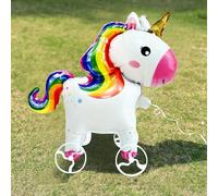 4D Cartoon Foil Balloons Elephant Stand Walking Balloon With Wheel For Kids Birthday Party Decoration Baby Shower