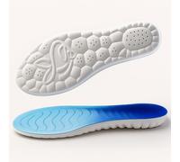 4D Cloud Comfort Insoles for Men & Women - Arch Support Shoe Inserts for Plantar Fasciitis, Work Boots & Trainers - Shock Absorbing, Thermal Orthotics by WASI Goods