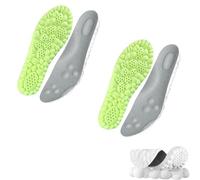 4D Cloud Soles for Women Men Insole, Mega Breathable Comfort Soft Shoe Inserts Move Insoles All Day (Gray B *2pair, Men10-11/Women11-12)