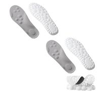 4D Cloud Soles for Women Men Insole, Mega Breathable Comfort Soft Shoe Inserts Move Insoles All Day (Gray A *2pair, Men4-5/Women5-6)