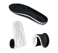 4D Cloud Technology Insoles with Soft Cushioning, Breathable Absorbing Properties and Massage Points for All-Day Standing, Running, Walking, Working - (Black, 43-44)