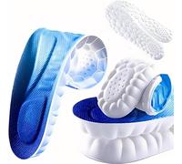 4D Cloud Technology Shoes Insoles, Gel Orthotic Super Soft, Shock Absorbing, Comfortable Foot Pads Anti-Pain Deodorant, Hiking Trainer Inner Soles, Inserts Breathable Work(Large (43-44))
