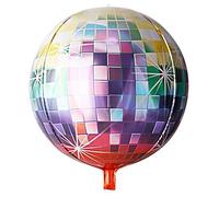4D Colourful Disco Ball Foil Balloon, 55cm