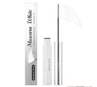 4D Fiber Mascara,White Mascara,White Silk Fiber Eyelash Masc/ara with Soft Masc/ara Brush,Colorful Masca/ra,Waterproof & Smudge Proof Masca/ra,Long-Lasting Tubing Mascar/a,Lash Lengthening Mascar/a