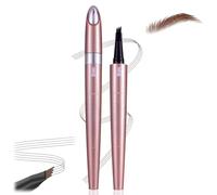 4D Four-Tip Waterproof Eyebrow Pencil,Microblading Eyebrow Pen,Long-Lasting Natural Makeup,Liquid Eye Brow Pencil,Eye Brow Pencil,Eye-brow Mascara,Natural Looking Defined Eye-brows,Light Brown