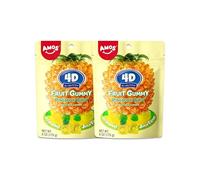 4D Fruit Gummy Pineapple Burst Peg Bag I 6oz (170g) Pack of 2 I US Import