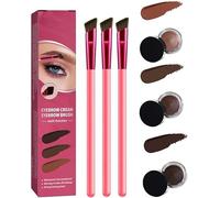 4D Hair Stroke Brow Stamp Brush,Multifunction Ultra-thin Angled Realistic Eyebrow Brush,Eyebrow Care Kit 4d Laminated,Waterproof and Long Lasting Eyebrow Concealer Contour Brush (3pcs-Mix)