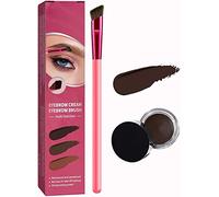 4D Hair Stroke Brow Stamp Brush, Multifunction Ultra-thin Angled Realistic Eyebrow Brush, Rhombus Angled Eyebrow Brush, Eye Brow Concealer Contour Brush (Taupe)