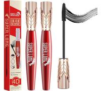 4D Long Curling Hold Makeup Mascara, Super Long Luxurious Mascara, Instant Volumizing Mascara, Long-Lasting Waterproof And Seat Proof (2pcs)