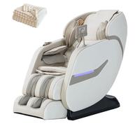 4D Massage Chair Full-Body Massage for Shoulders, Neck, Waist, and Hips SL-Shaped Guide Rail Space Capsule Design for Living Rooms and Home Offices(Bianco)