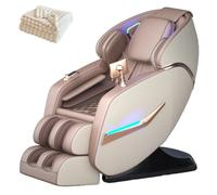 4D Massage Chair Full-Body Massage for Shoulders, Neck, Waist, and Hips SL-Shaped Guide Rail Space Capsule Design for Living Rooms and Home Offices(Gold)