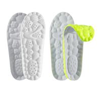 4D Memory Foam Insoles for Kids,2 Pairs Cuttable Shoe Insoles for Kids High Elastic Thick Kids Shoe Insoles Anti-Sweat Shoe Filler Children Cushioned Inner Soles for Boys Girls Shoes Big (13K-2)