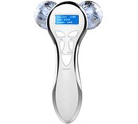 4D Microcurrent Face Massager Roller,Electric Rechargeable Face Lift Roller Arms Legs Massager for Anti Aging Wrinkles Facial Massage