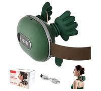 4D Neck Massager, Heating Neck, Bionic Heated Massager, Portable Shiatsu Neck and Back Massager, 3 Massage Settings & 2 Heat Levels, Gift for Dad Mom (Green)