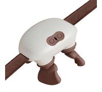 4D Neck Shoulder Massager - Bionic Massager Master, Shiatsu Electric Massage for Pain Relief, Ergonomic Hand-Like Design, Portable Wireless Massagers with 3 Adjustment Modes (Brown)