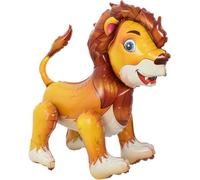 4D Running Animals Balloons, Large Jungle Animals Aluminium Foil Balloons - XXL Foil Balloon Animal Wild Animal Party Decoration for Children's Birthday, Baby Shower and Zoo Theme