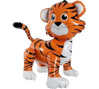4D Running Animals Balloons, Large Jungle Animals Aluminium Foil Balloons - XXL Foil Balloon Animal Wild Animal Party Decoration for Children's Birthday, Baby Shower and Zoo Theme