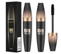 4D Silk Fiber Eyelash Mascara, Waterproof Long-Lasting Volume Mascara, Volume & Definition With Large Brush, Easy Removal With Warm Water (2PCS)